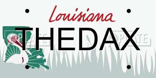 THEDAX Louisiana License Plate