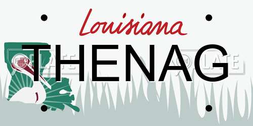 THENAG Louisiana License Plate