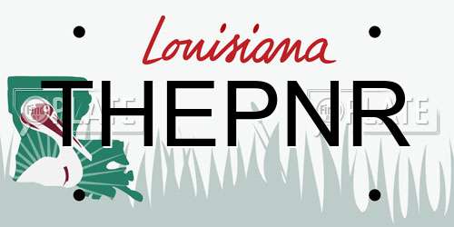 THEPNR Louisiana License Plate