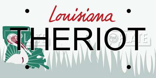 THERIOT Louisiana License Plate