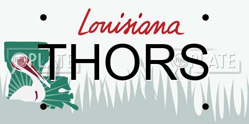 THORS Louisiana License Plate