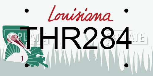 THR284 Louisiana License Plate