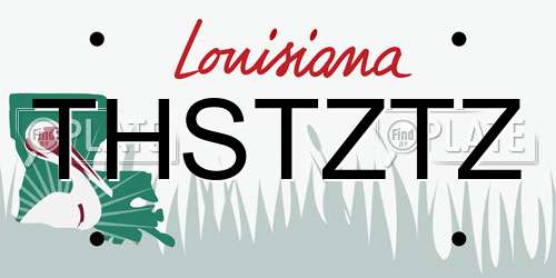 THSTZTZ Louisiana License Plate