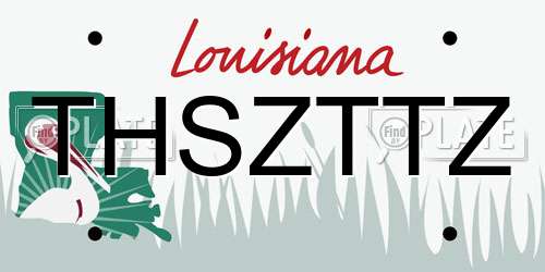 THSZTTZ Louisiana License Plate