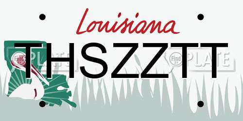 THSZZTT Louisiana License Plate