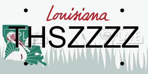 THSZZZZ Louisiana License Plate