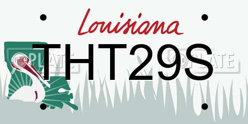 THT29S Louisiana License Plate