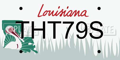 THT79S Louisiana License Plate
