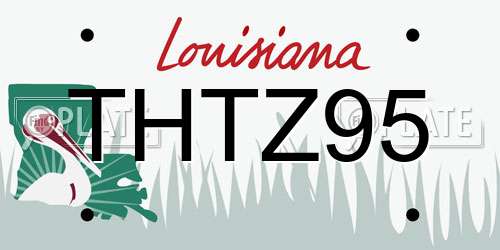 THTZ95 Louisiana License Plate
