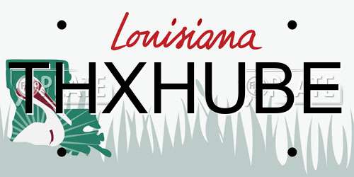 THXHUBE Louisiana License Plate