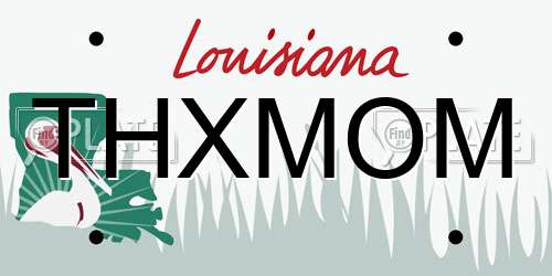 THXMOM Louisiana License Plate