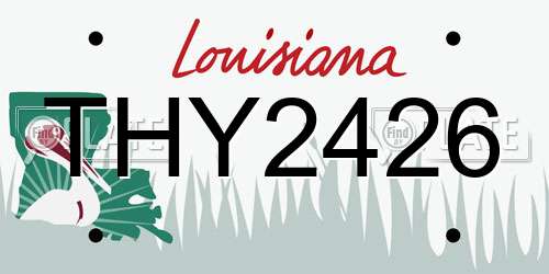 THY2426 Louisiana License Plate