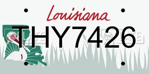 THY7426 Louisiana License Plate
