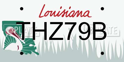 THZ79B Louisiana License Plate