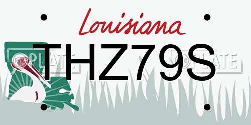 THZ79S Louisiana License Plate
