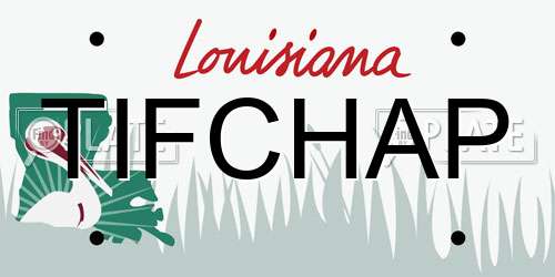 TIFCHAP Louisiana License Plate