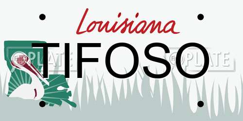 TIFOSO Louisiana License Plate