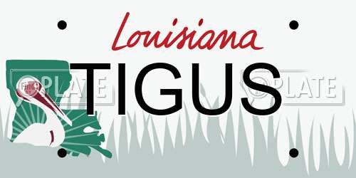 TIGUS Louisiana License Plate