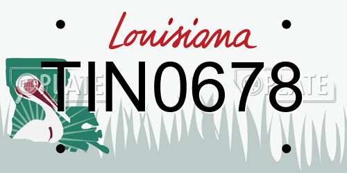 TIN0678 Louisiana License Plate