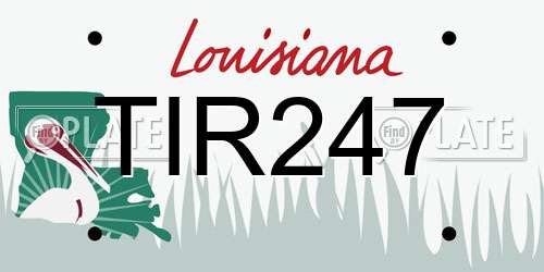 TIR247 Louisiana License Plate