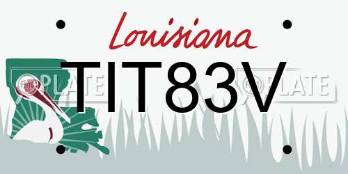 TIT83V Louisiana License Plate