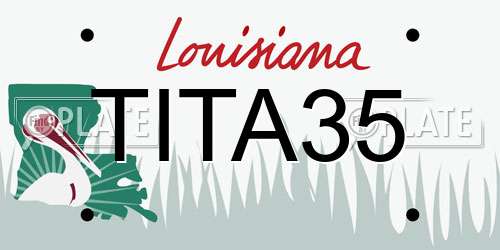 TITA35 Louisiana License Plate