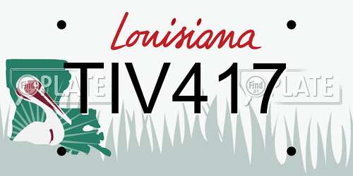 TIV417 Louisiana License Plate