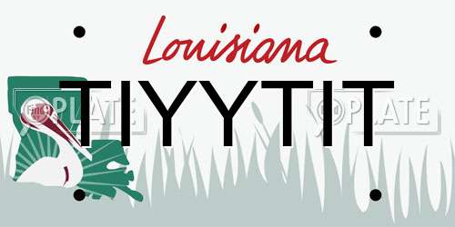 TIYYTIT Louisiana License Plate