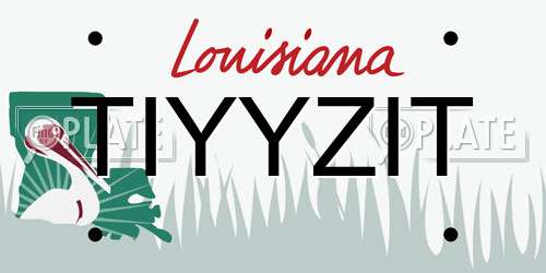 TIYYZIT Louisiana License Plate