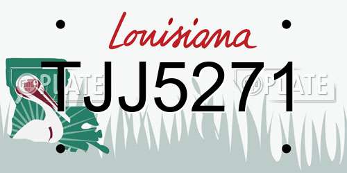 TJJ5271 Louisiana License Plate