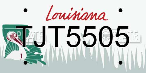 TJT5505 Louisiana License Plate