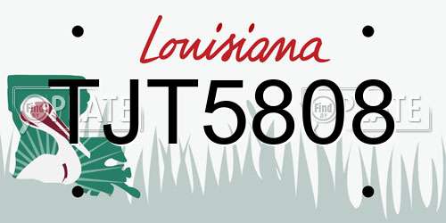 TJT5808 Louisiana License Plate