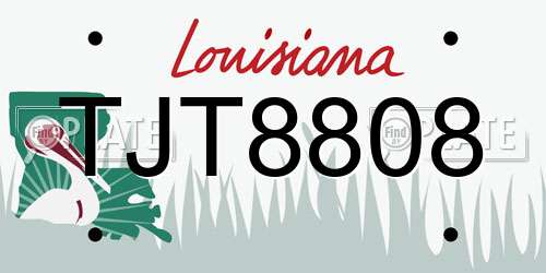 TJT8808 Louisiana License Plate
