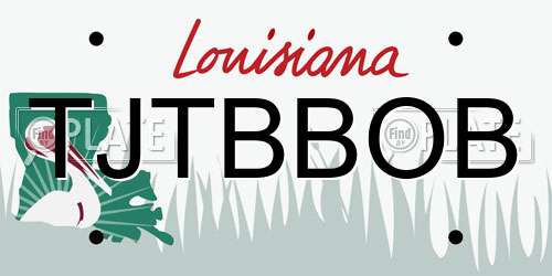 TJTBBOB Louisiana License Plate