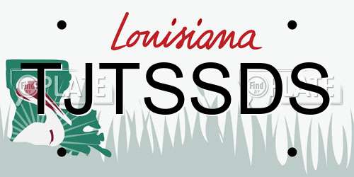 TJTSSDS Louisiana License Plate