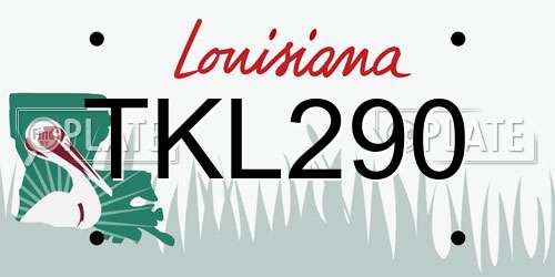 TKL290 Louisiana License Plate