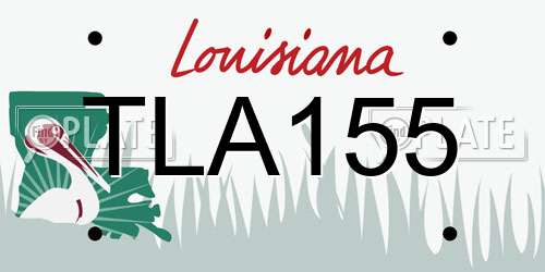 TLA155 Louisiana License Plate
