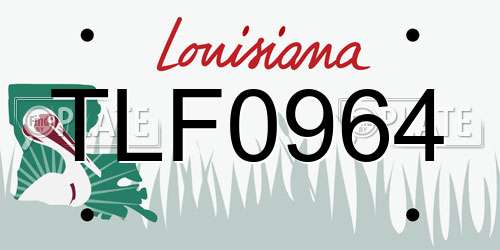 TLF0964 Louisiana License Plate
