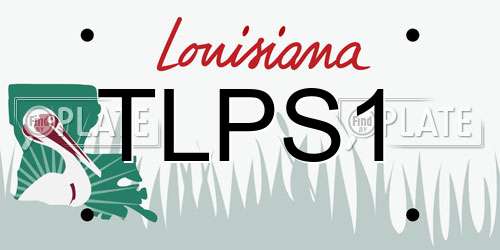 TLPS1 Louisiana License Plate
