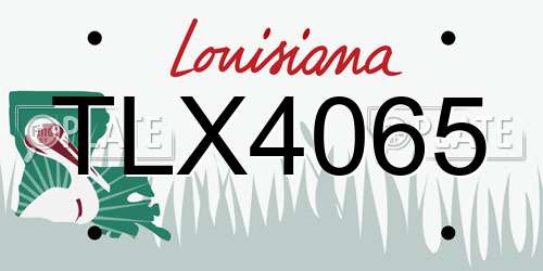TLX4065 Louisiana License Plate