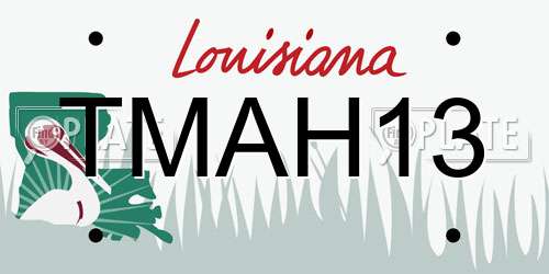 TMAH13 Louisiana License Plate