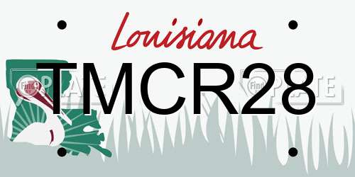 TMCR28 Louisiana License Plate