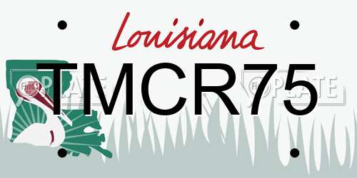 TMCR75 Louisiana License Plate