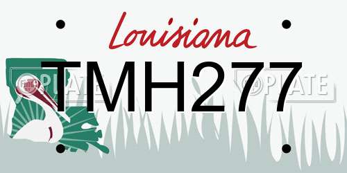 TMH277 Louisiana License Plate
