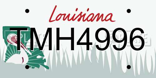 TMH4996 Louisiana License Plate