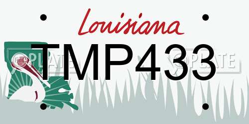 TMP433 Louisiana License Plate