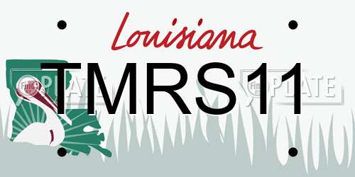 TMRS11 Louisiana License Plate