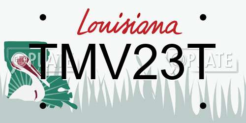 TMV23T Louisiana License Plate
