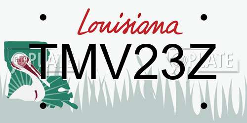 TMV23Z Louisiana License Plate