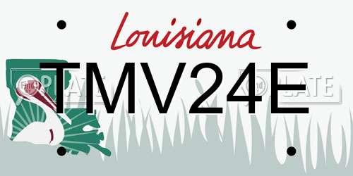 TMV24E Louisiana License Plate